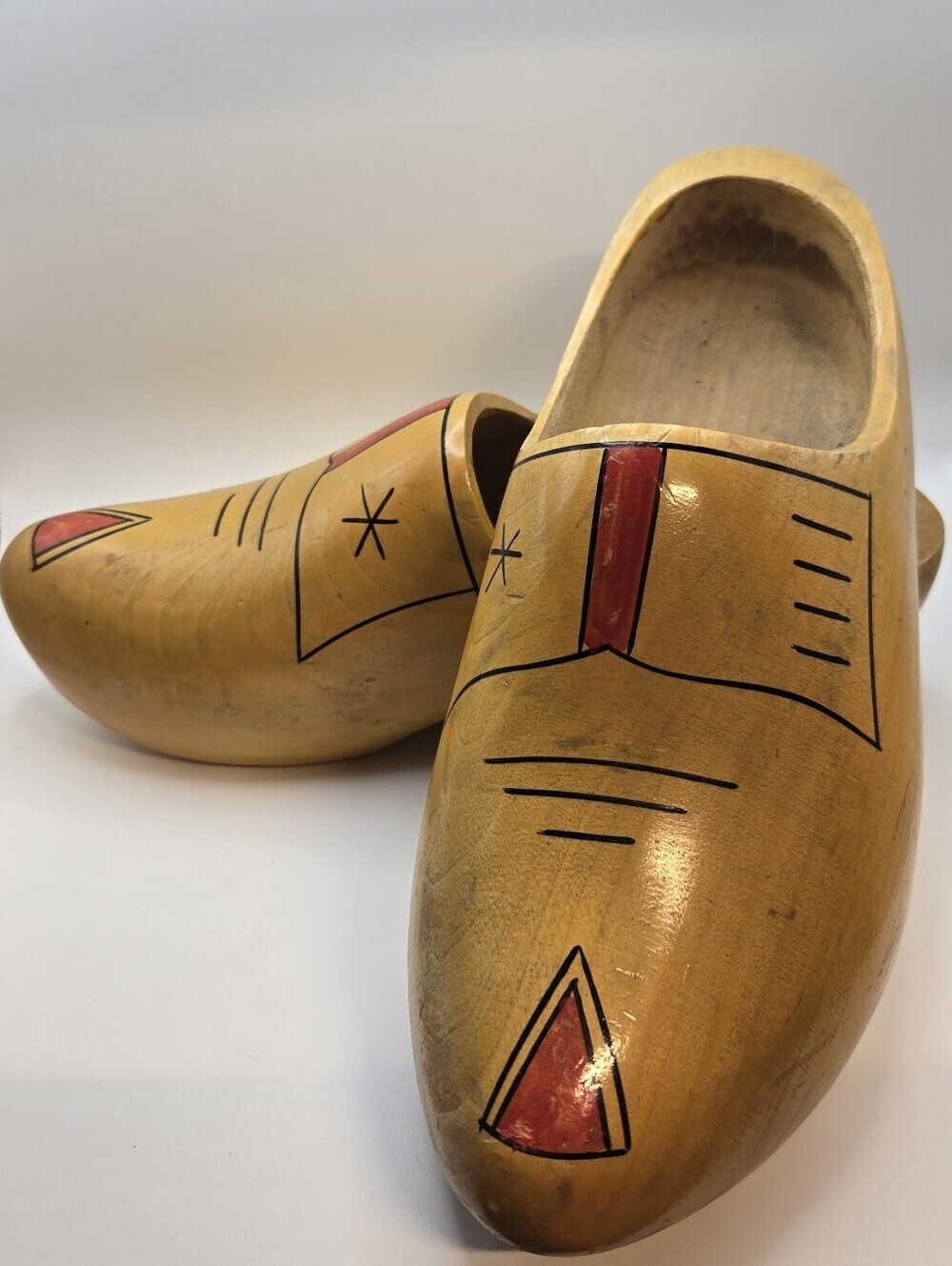 Vintage Hand-painted Dutch Wooden Clogs